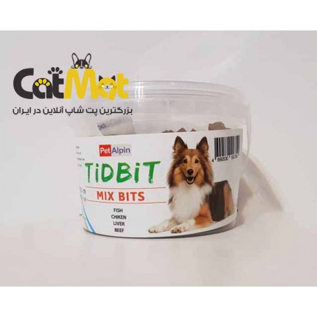 تشویقی سطلی میکس مخصوص سگ 180 گرمی Tidbit