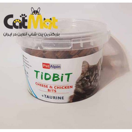 تشویقی مرغ و پنیر با تائورین مخصوص گربه Tidbit
