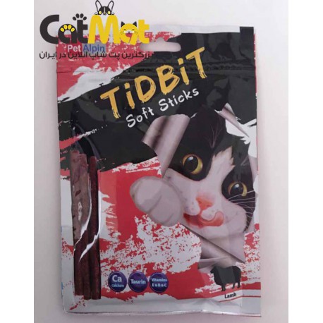 تشویقی مدادی نرم  Tidbit مخصوص گربه 9 عددی با طعم بره
