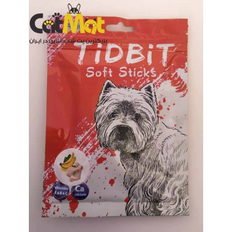 تشویقی مدادی نرم Tidbit مخصوص سگ 9 عددی با طعم مرغ و موز