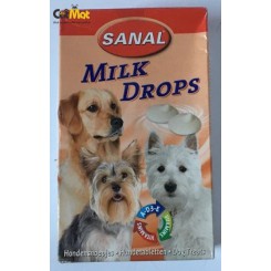 شکلات شیری قطره ای شکل sanal سگ به همراه ویتامین 125گرم