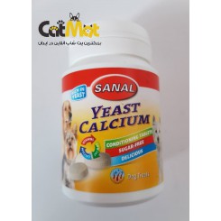 قرص کلسیم sanal به همراه مخمر و ویتامین 75 گرم